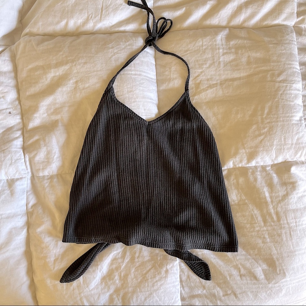 American Eagle Tie Around Crop Tank - L